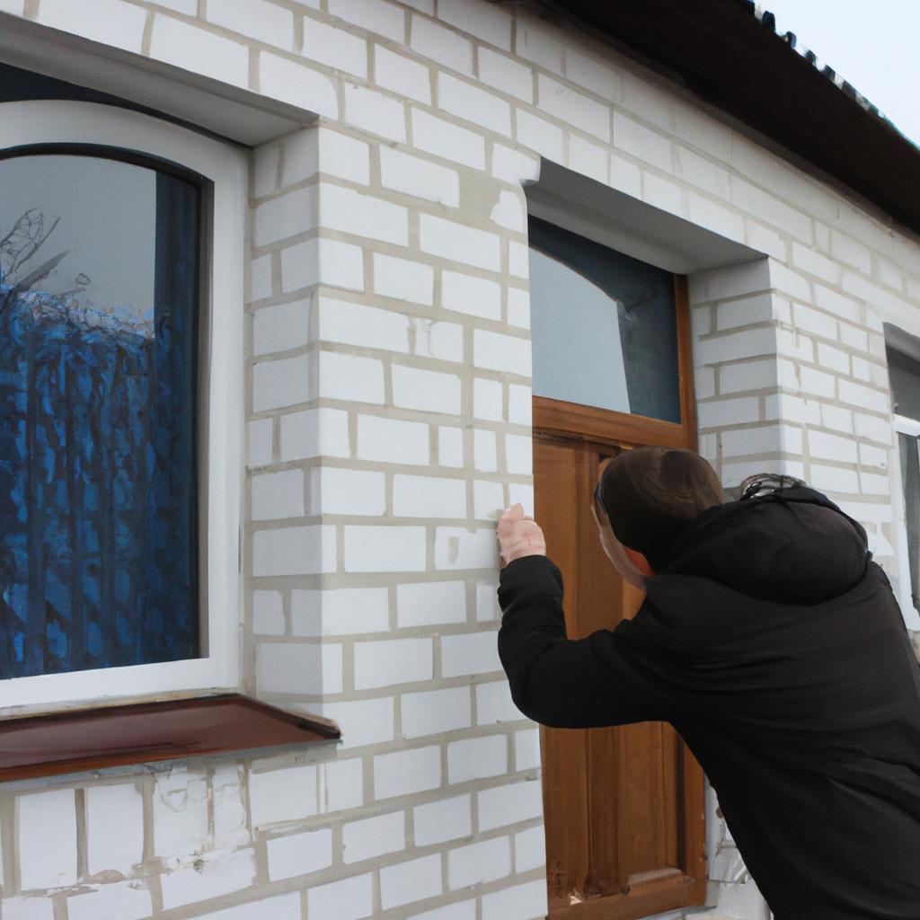 Person inspecting houses in Belarus