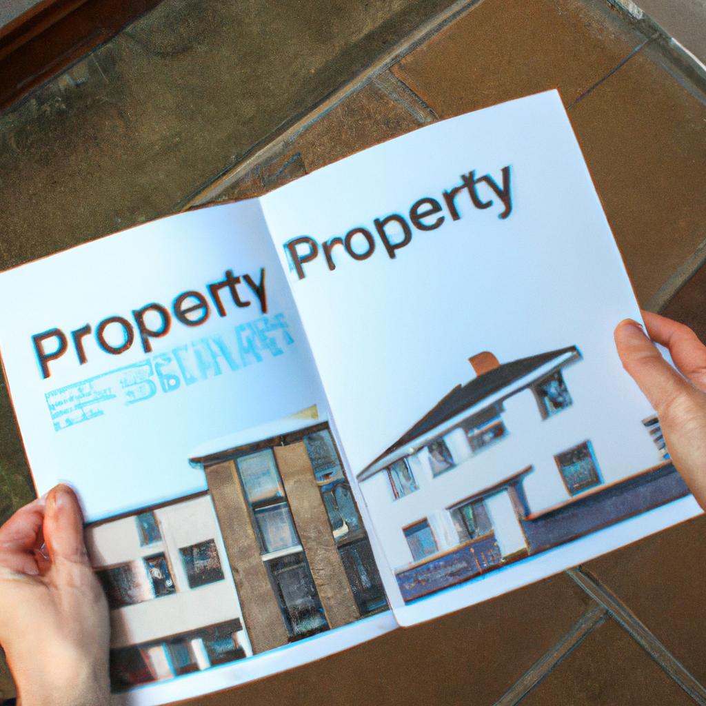 Person holding a property brochure